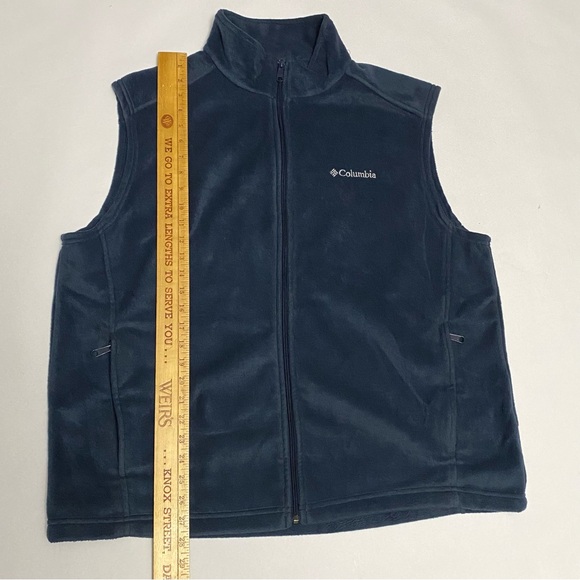 Columbia Mens Fleece Full Zip Collared Vest w/ Zipper Pockets XL - Picture 7 of 7